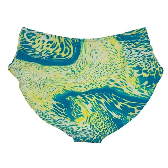 High Waisted Swim Bikini Bottoms 2 Pack Size 3X Blue and Neon Animal Print New - Picture 6 of 10